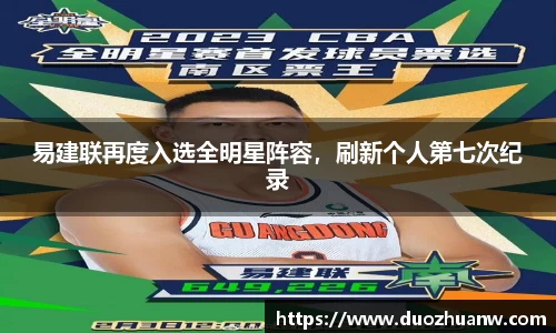 易建联再度入选全明星阵容，刷新个人第七次纪录